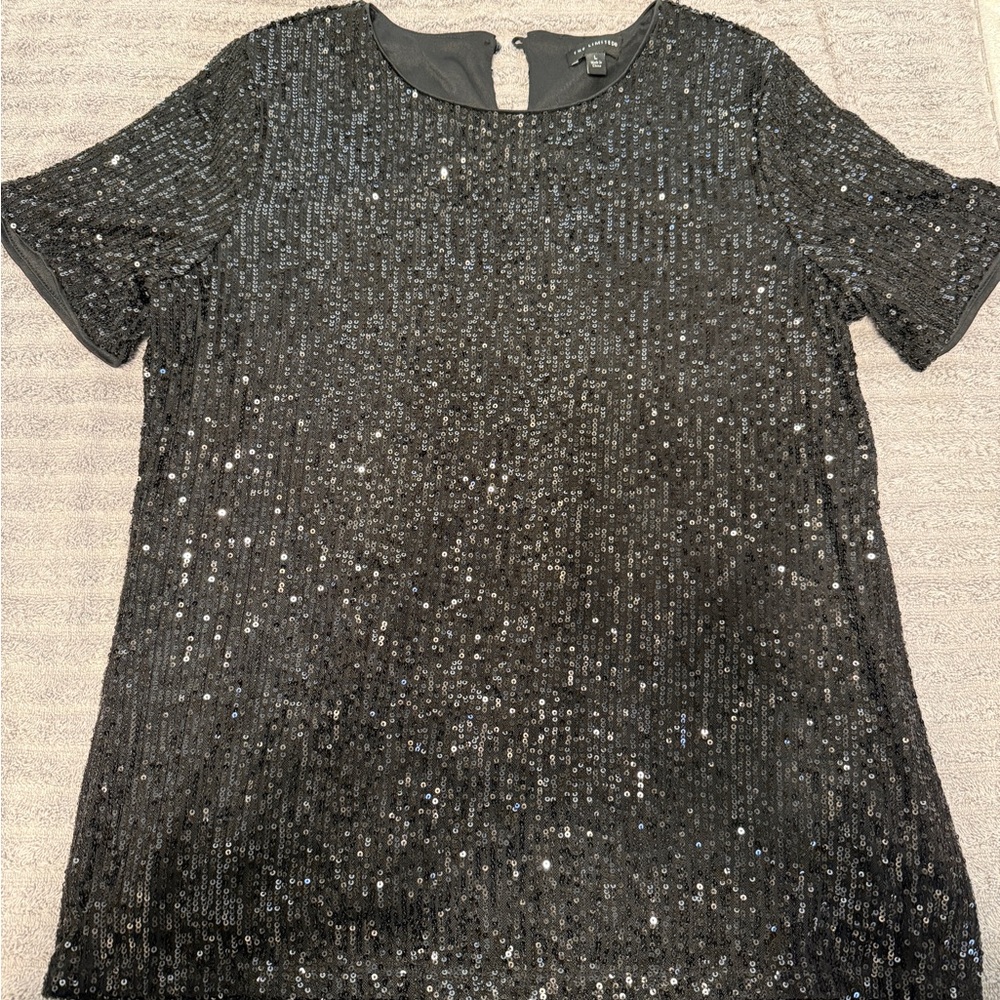 The Limited Black Sequin Blouse